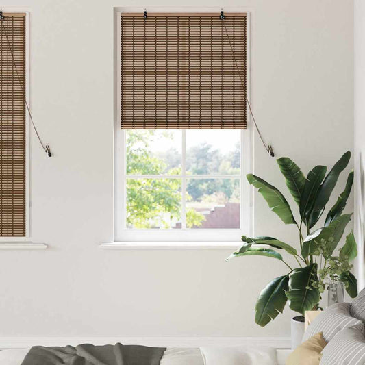 Persiana de Janela Geométrico Castanho 80 x 160 cm Bambu