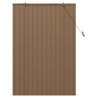 Persiana de Janela Geométrico Castanho 100 x 160 cm Bambu