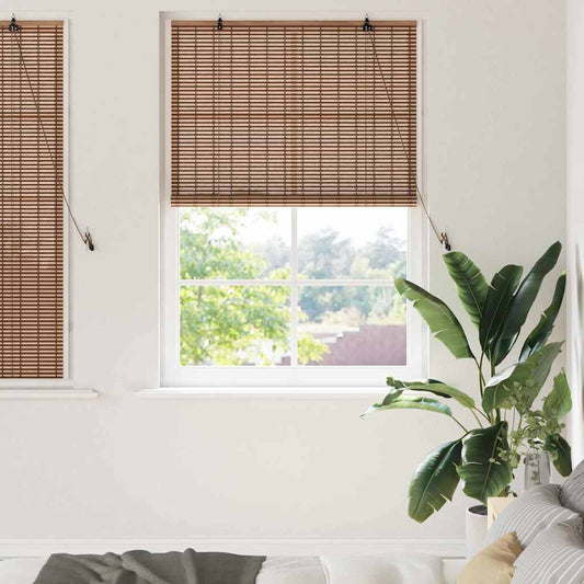 Persiana de Janela Geométrico Castanho 120 x 160 cm Bambu