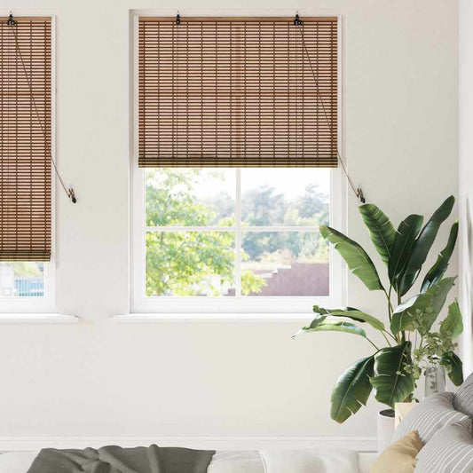 Persiana de Janela Geométrico Castanho 120 x 220 cm Bambu