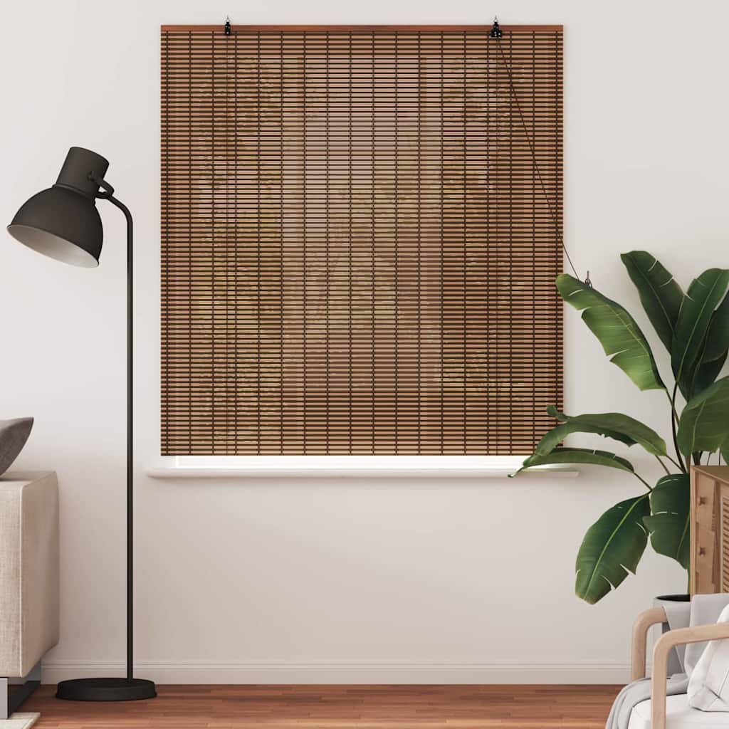Persiana de Janela Geométrico Castanho 150 x 160 cm Bambu