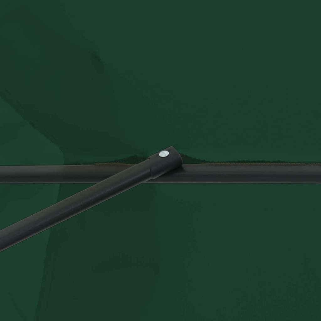 Guarda-sol de Jardim Verde 395 x 395 x 245 cm Poliéster e Aço