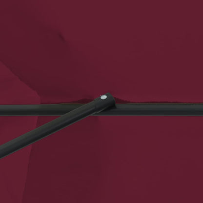 Guarda-sol de Jardim Vermelho Bordeaux 395 x 395 x 245 cm