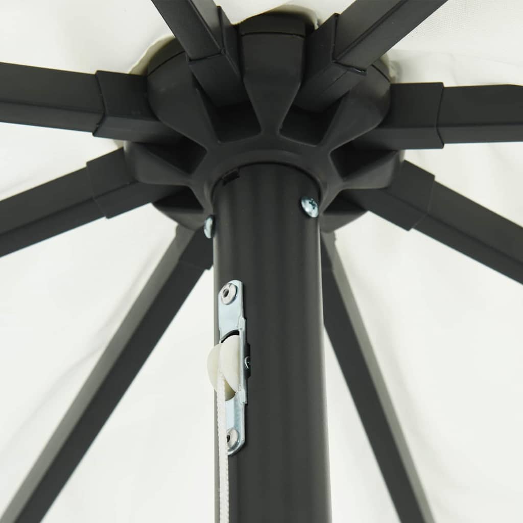 Guarda-sol de Jardim Areia e Antracite 395 x 395 x 245 cm