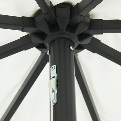 Guarda-sol de Jardim Areia e Antracite 395 x 395 x 245 cm