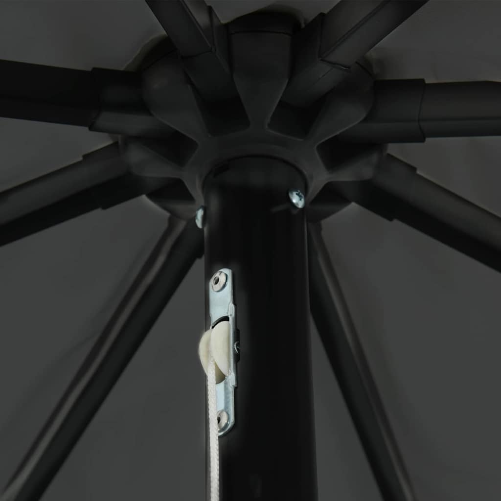 Guarda-sol de Jardim Antracite 395 x 395 x 245 cm Poliéster