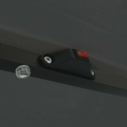 Guarda-sol de Jardim Antracite 395 x 395 x 245 cm Poliéster