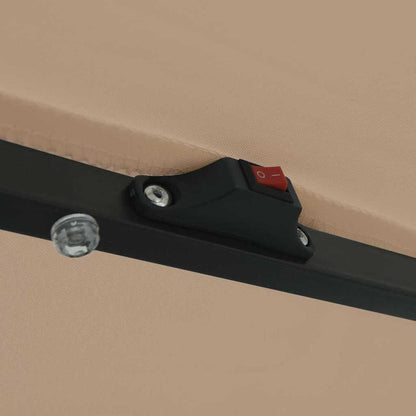 Guarda-sol de Jardim Cinzento-acastanhado 395 x 395 x 245 cm