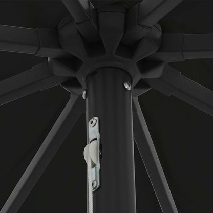 Guarda-sol de Jardim Preto 395 x 395 x 245 cm Poliéster