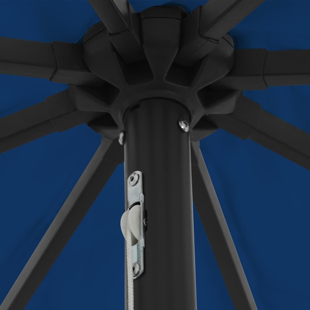 Guarda-sol de Jardim Azul Azur 395 x 395 x 245 cm Poliéster