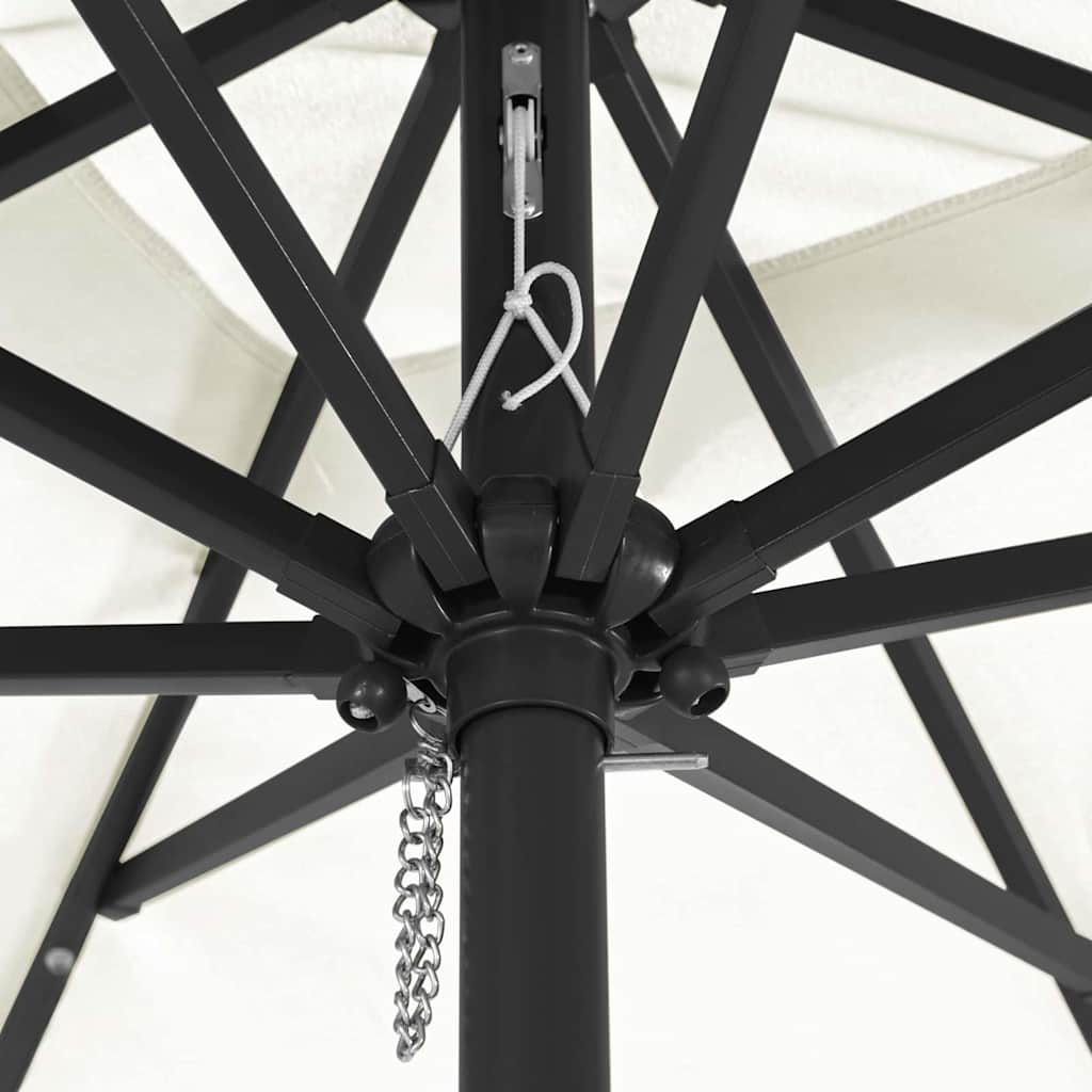 Guarda-sol de Jardim Areia 295 x 295 x 245 cm Poliéster e Aço