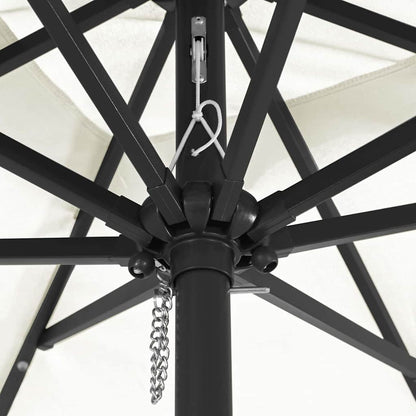 Guarda-sol de Jardim Areia 295 x 295 x 245 cm Poliéster e Aço