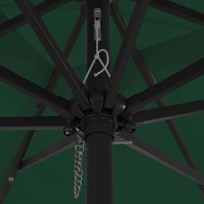 Guarda-sol de Jardim Verde 295 x 295 x 245 cm Poliéster e Aço