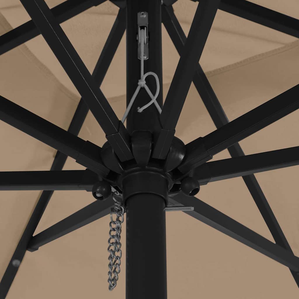 Guarda-sol de Jardim Cinzento-acastanhado 295 x 295 x 245 cm