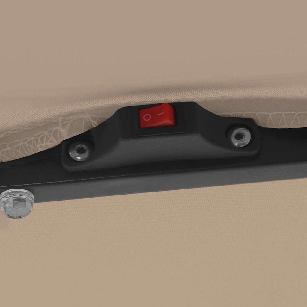 Guarda-sol de Jardim Cinzento-acastanhado 295 x 295 x 245 cm