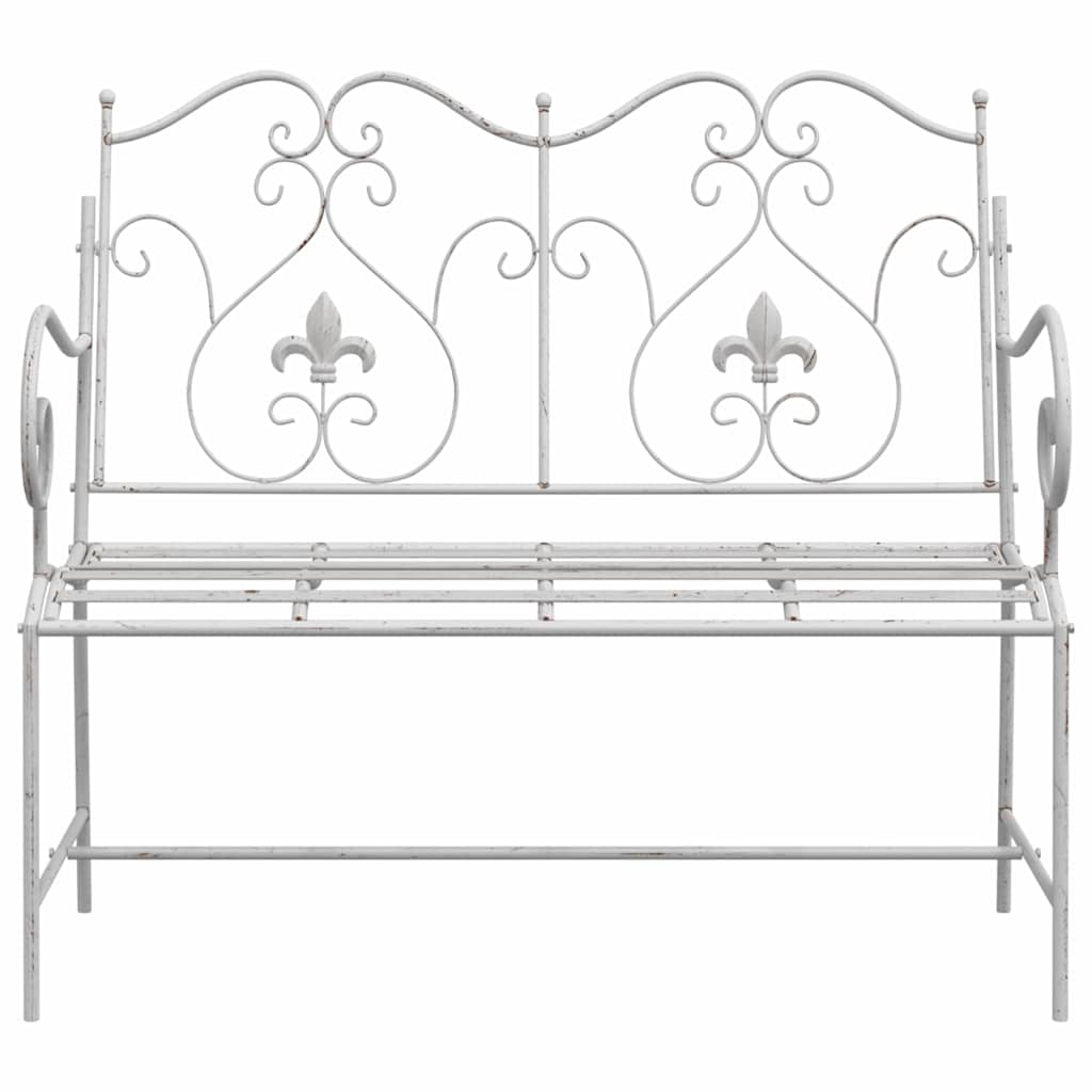 Banco de jardim Branco Antigo 104 x 54 x 93 cm Aço