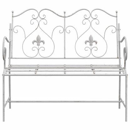 Banco de jardim Branco Antigo 104 x 54 x 93 cm Aço