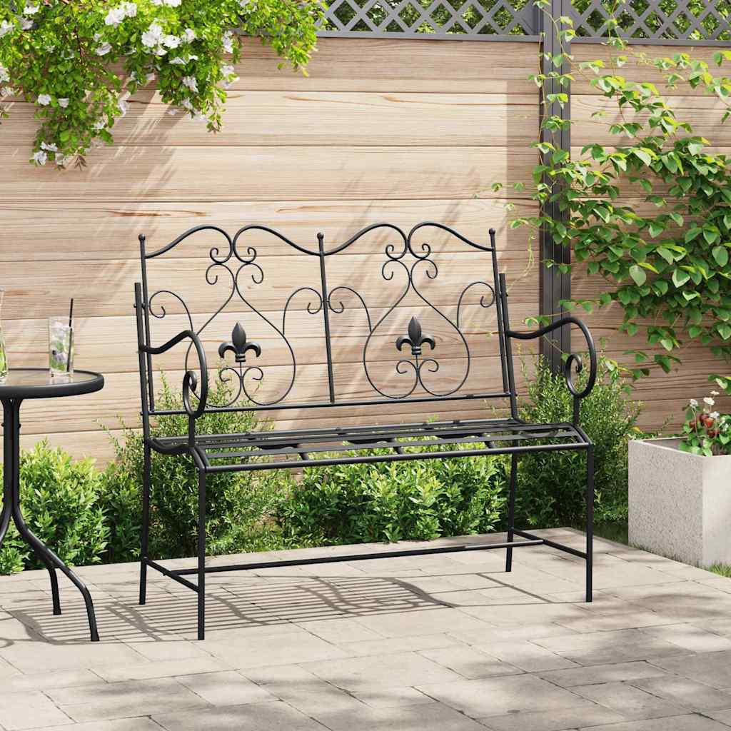 Banco de jardim Preto 104 x 54 x 93 cm Aço