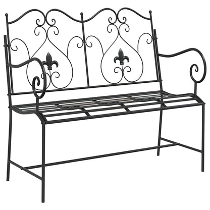 Banco de jardim Preto 104 x 54 x 93 cm Aço