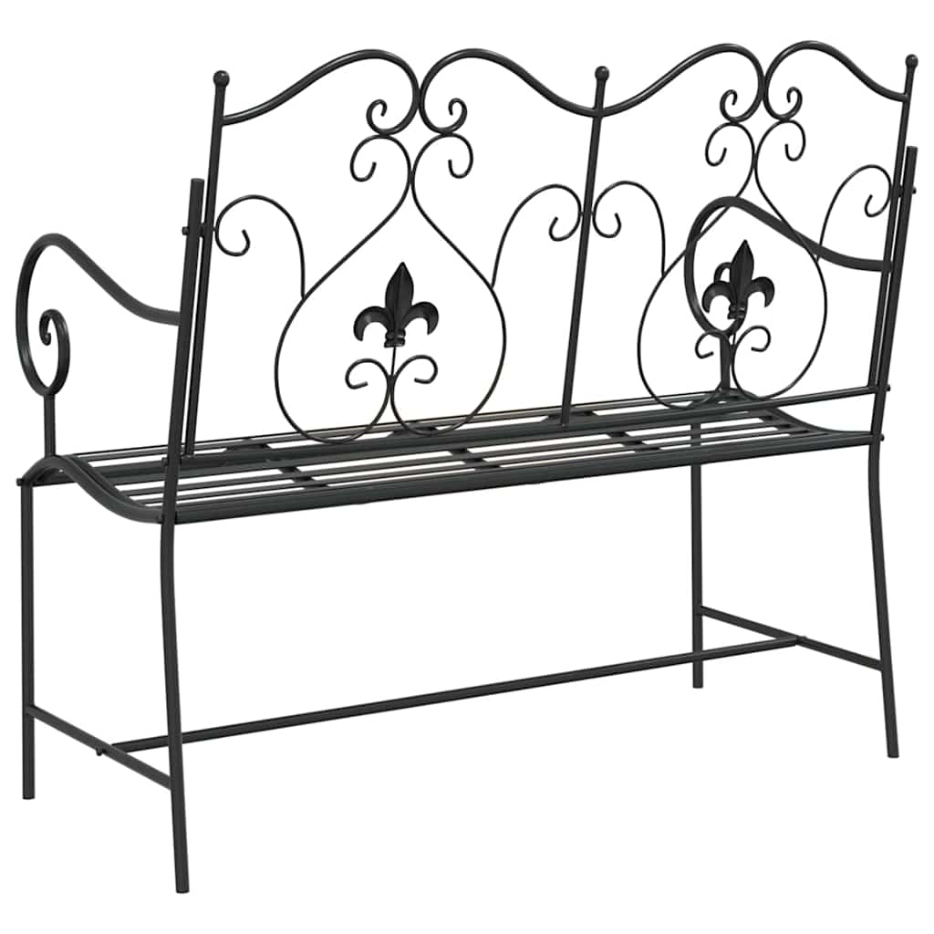 Banco de jardim Preto 104 x 54 x 93 cm Aço