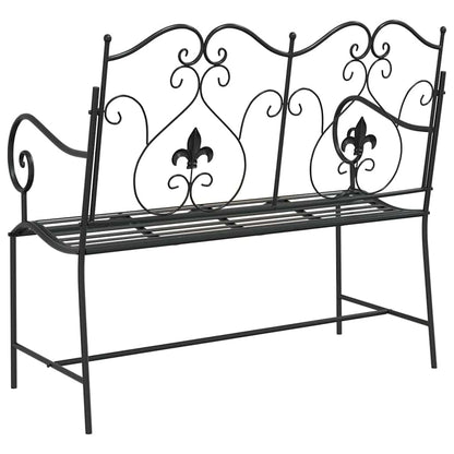 Banco de jardim Preto 104 x 54 x 93 cm Aço