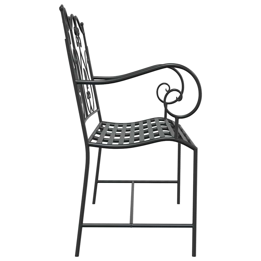 Banco de jardim Preto 104 x 54 x 93 cm Aço