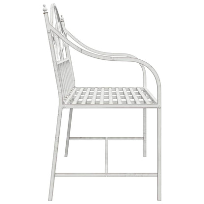 Banco de jardim Branco Antigo 104 x 52,5 x 89 cm Aço