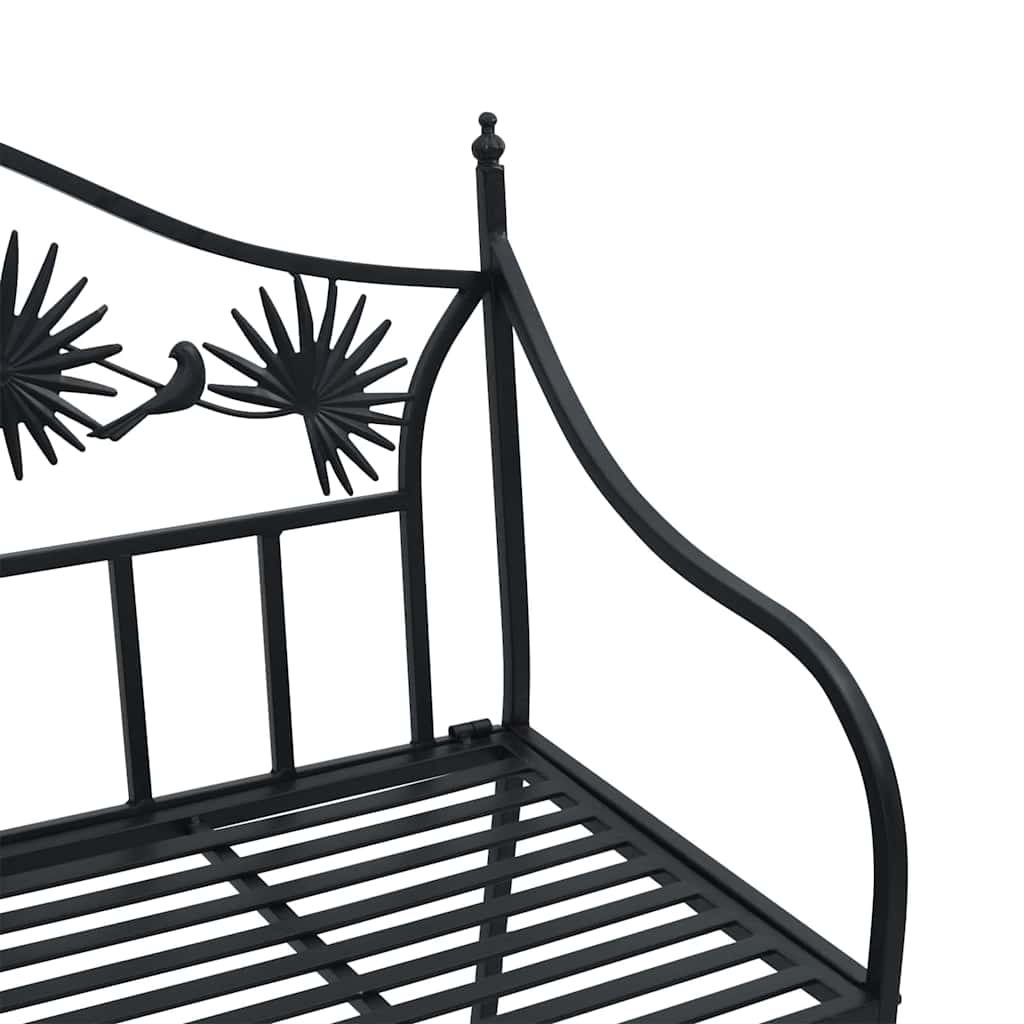 Banco de jardim Preto 104 x 52,5 x 89 cm Aço
