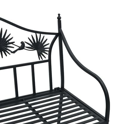 Banco de jardim Preto 104 x 52,5 x 89 cm Aço