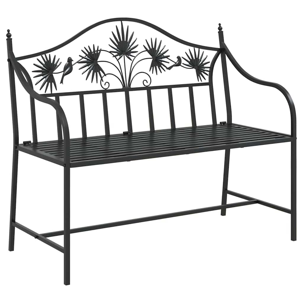 Banco de jardim Preto 104 x 52,5 x 89 cm Aço