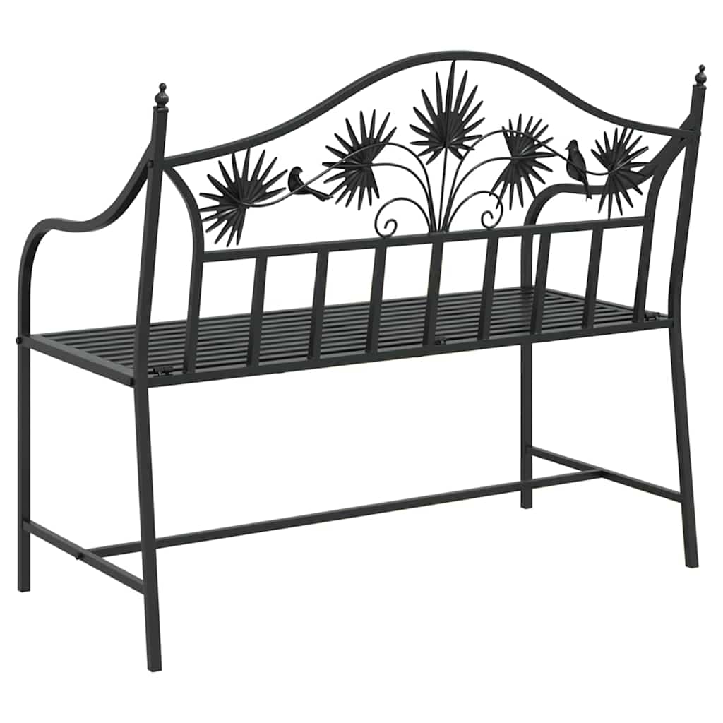 Banco de jardim Preto 104 x 52,5 x 89 cm Aço
