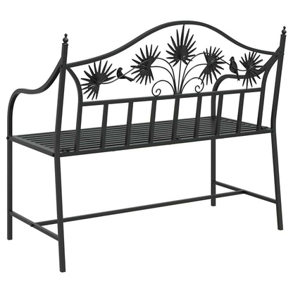 Banco de jardim Preto 104 x 52,5 x 89 cm Aço