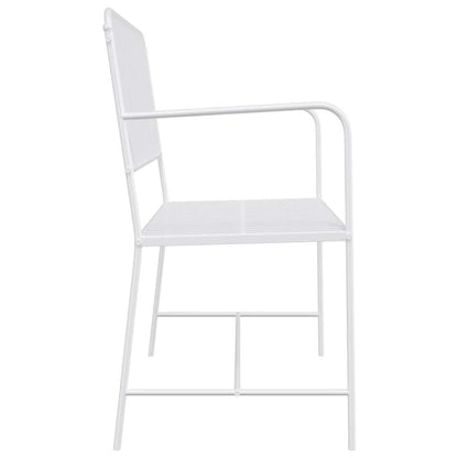 Banco de jardim Branco Liso 103,5 x 51,5 x 90 cm Aço