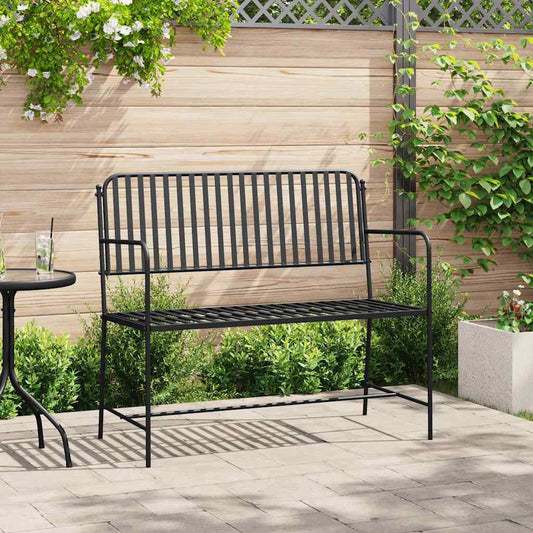 Banco de jardim Preto 103,5 x 51,5 x 90 cm Aço