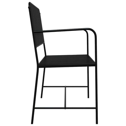 Banco de jardim Preto 103,5 x 51,5 x 90 cm Aço