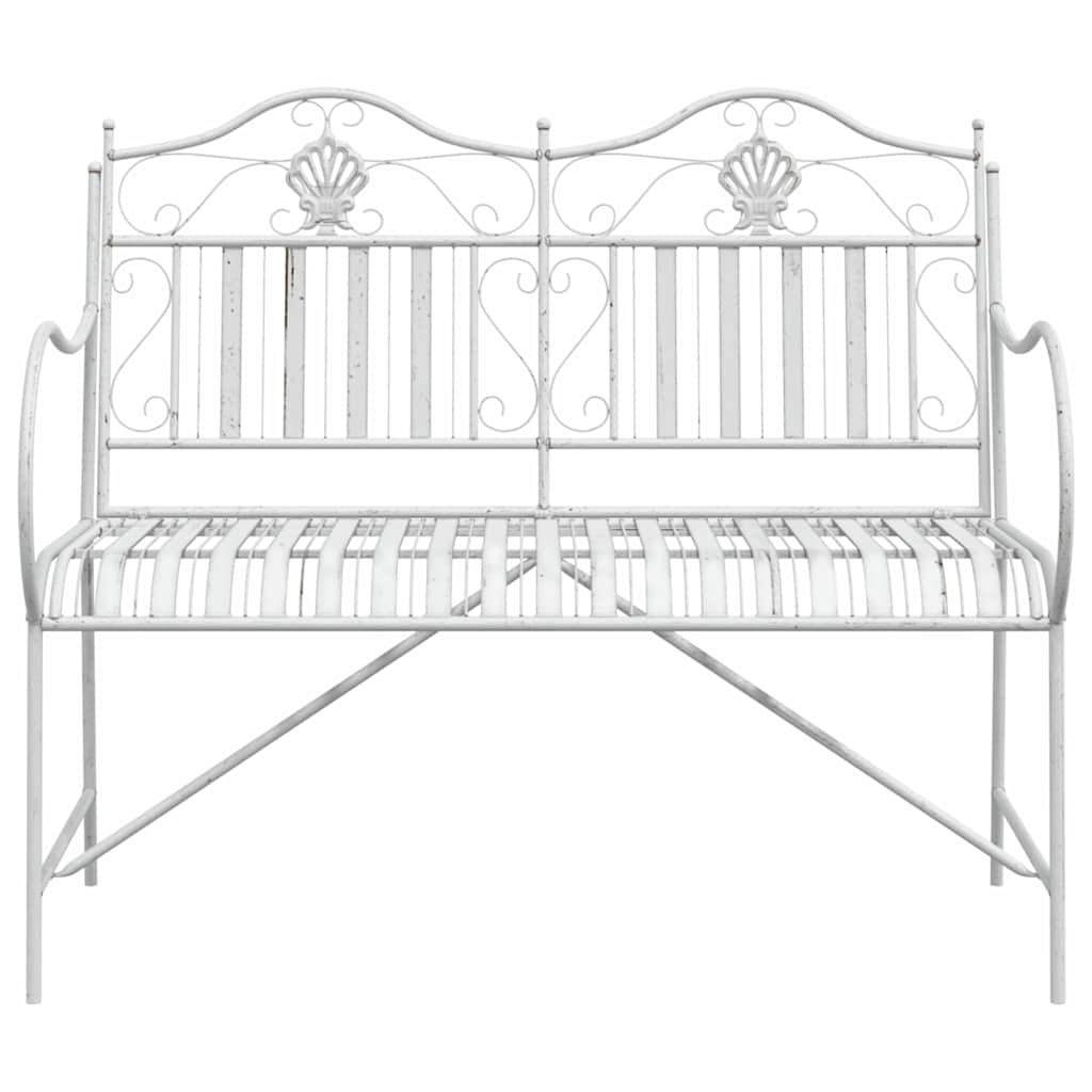 Banco de jardim Branco Antigo 103,5 x 59 x 89 cm Aço