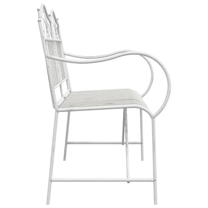Banco de jardim Branco Antigo 103,5 x 59 x 89 cm Aço
