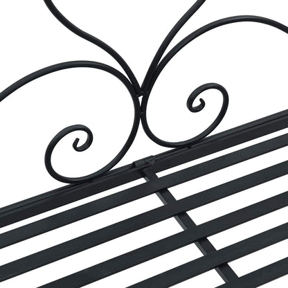Banco de jardim Preto 121 x 48 x 200 cm Aço