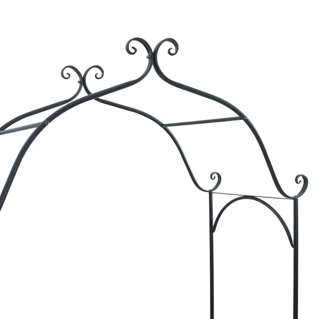 Banco de jardim Preto 121 x 48 x 200 cm Aço