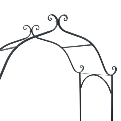 Banco de jardim Preto 121 x 48 x 200 cm Aço