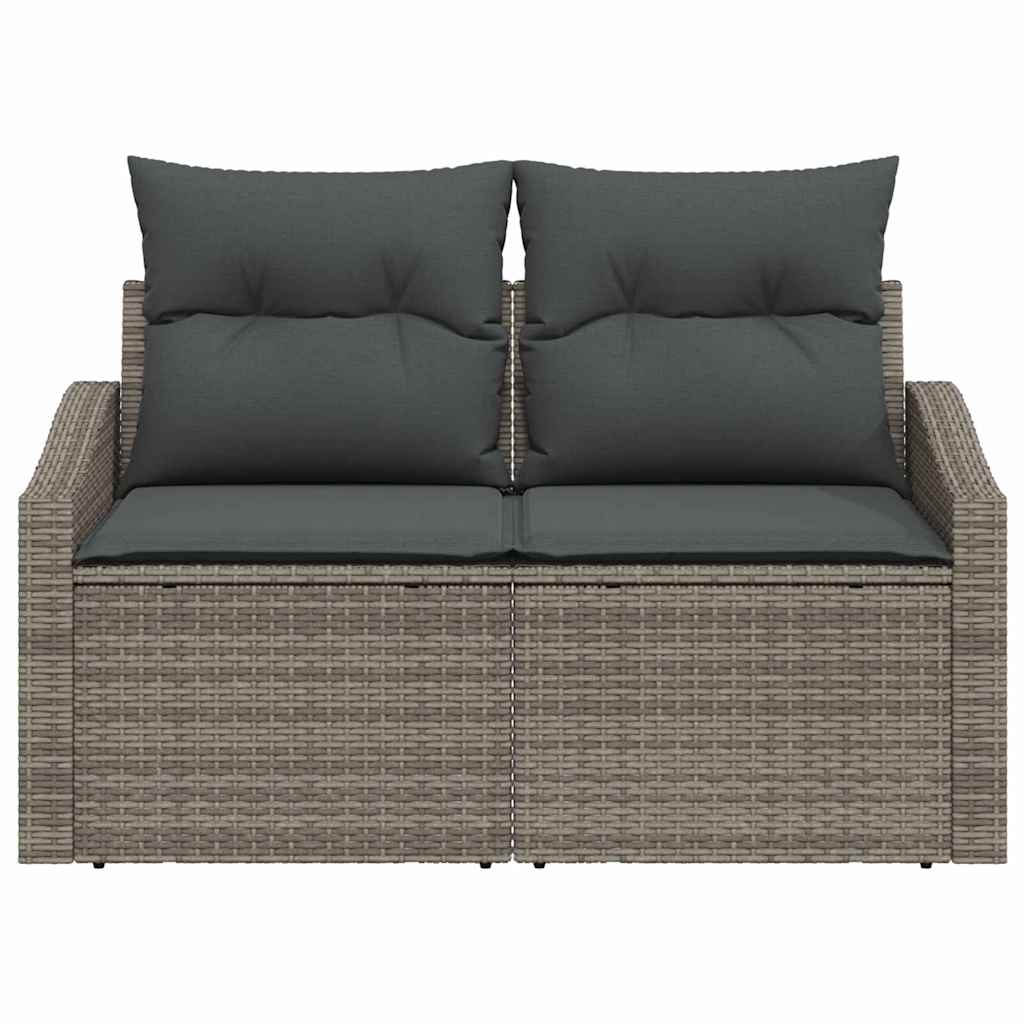 Sofá de jardim com almofada Cinzeto 123 x 62 x 69cm vime PE