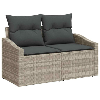 Sofá de jardim com almofada Cinzeto 123 x 62 x 69cm vime PE