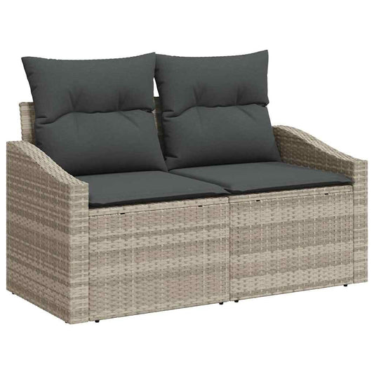 Sofá de jardim com almofada Cinzeto 123 x 62 x 69cm vime PE