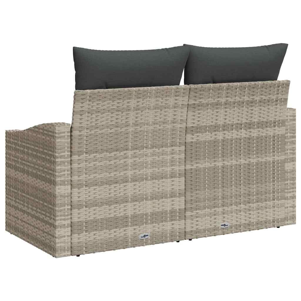 Sofá de jardim com almofada Cinzeto 123 x 62 x 69cm vime PE