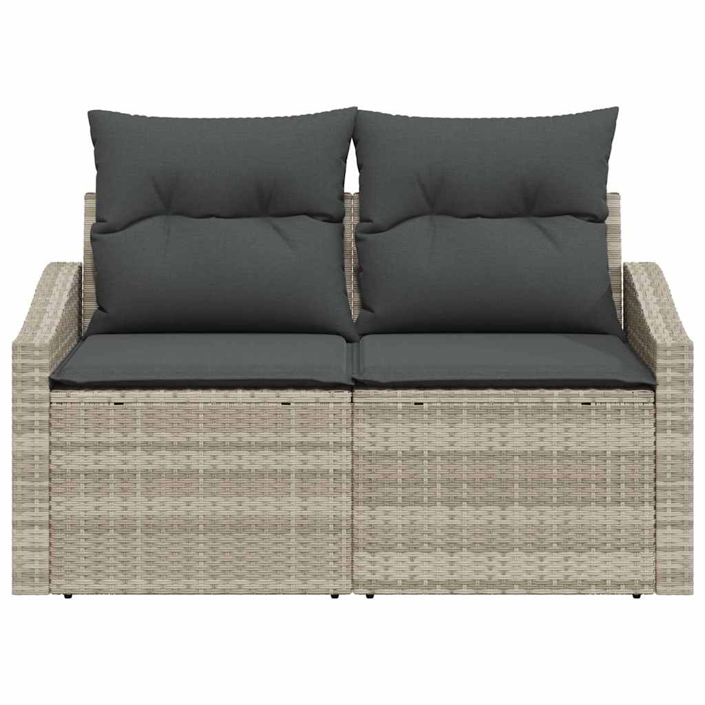 Sofá de jardim com almofada Cinzeto 123 x 62 x 69cm vime PE