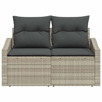 Sofá de jardim com almofada Cinzeto 123 x 62 x 69cm vime PE