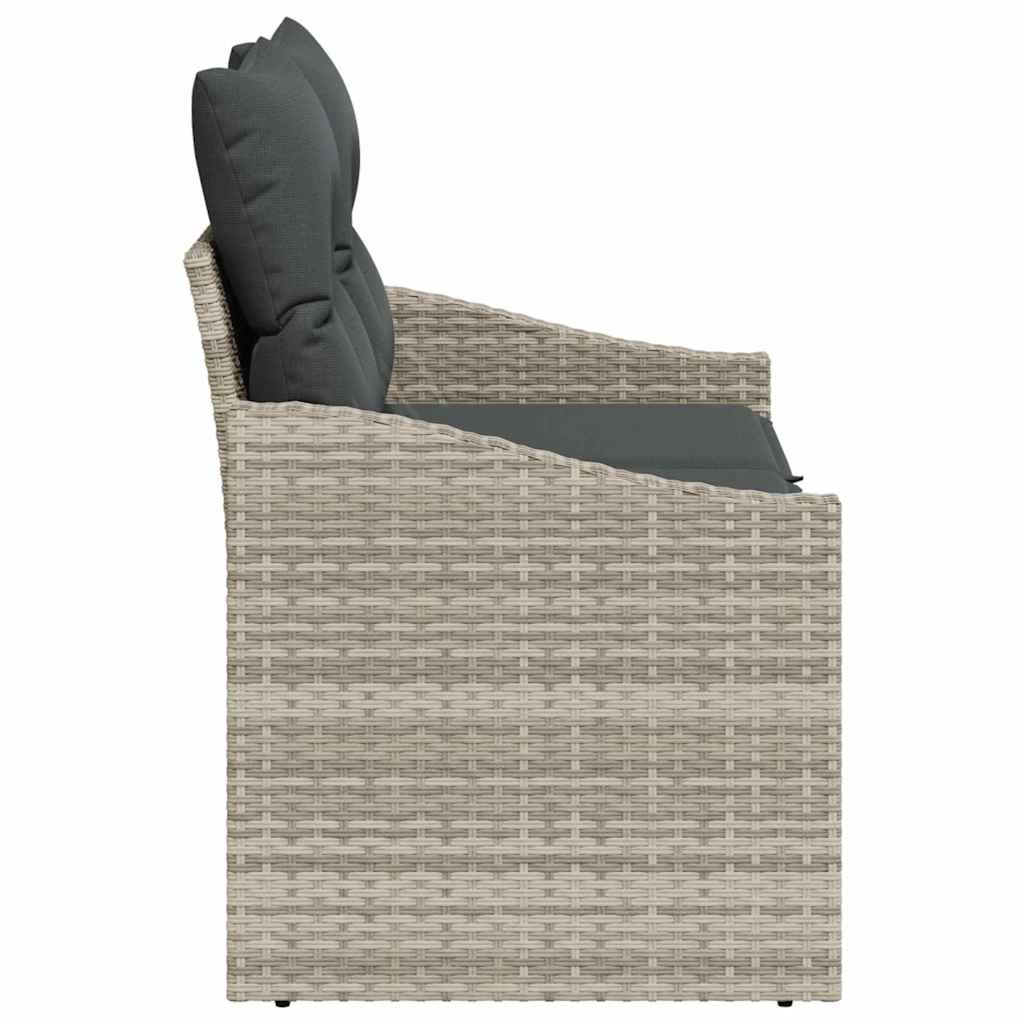 Sofá de jardim com almofada Cinzeto 123 x 62 x 69cm vime PE