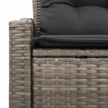 Sofá de jardim com almofada Cinzeto 123 x 62 x 69cm vime PE