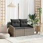 Sofá de jardim com almofada Cinzeto 123 x 62 x 69cm vime PE