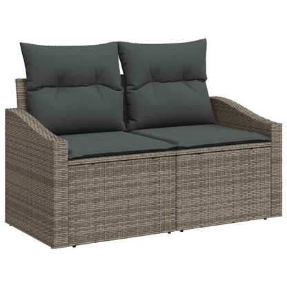 Sofá de jardim com almofada Cinzeto 123 x 62 x 69cm vime PE